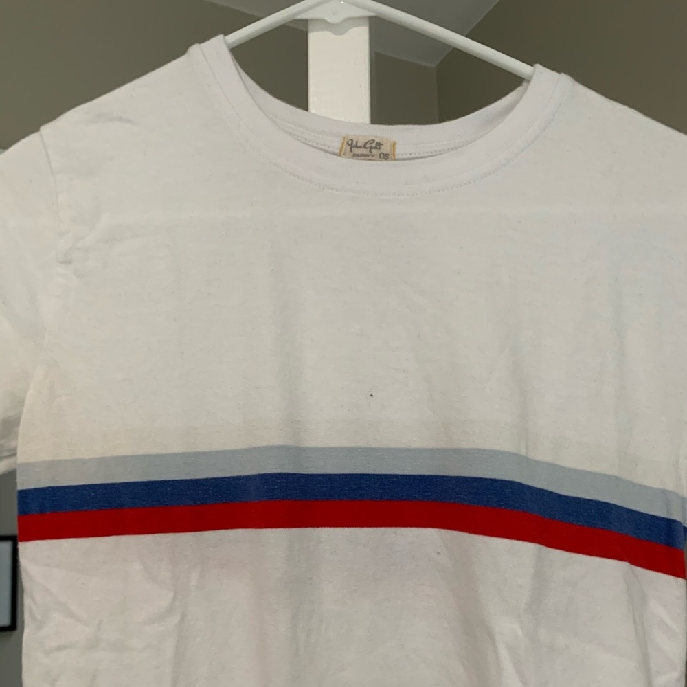 White striped brandy melville t shirt